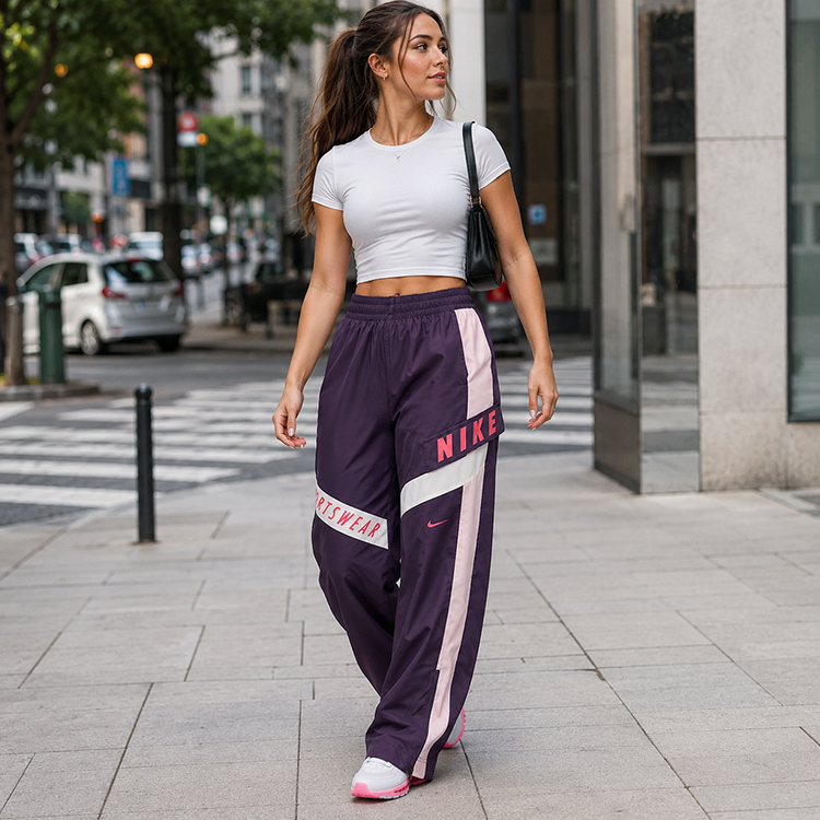 Брюки Nike W NSW WVN OS PANT HR SW S Сиреневый/Розовый Женский photo 5