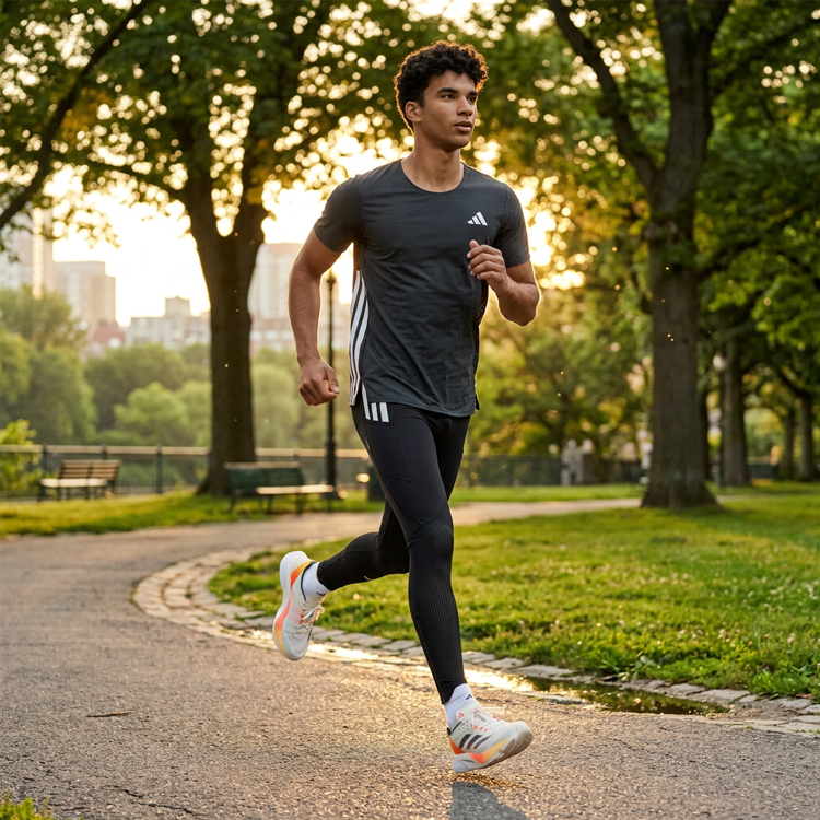 Футболка мужская Adidas ADIZERO TEE M S Черный photo 4