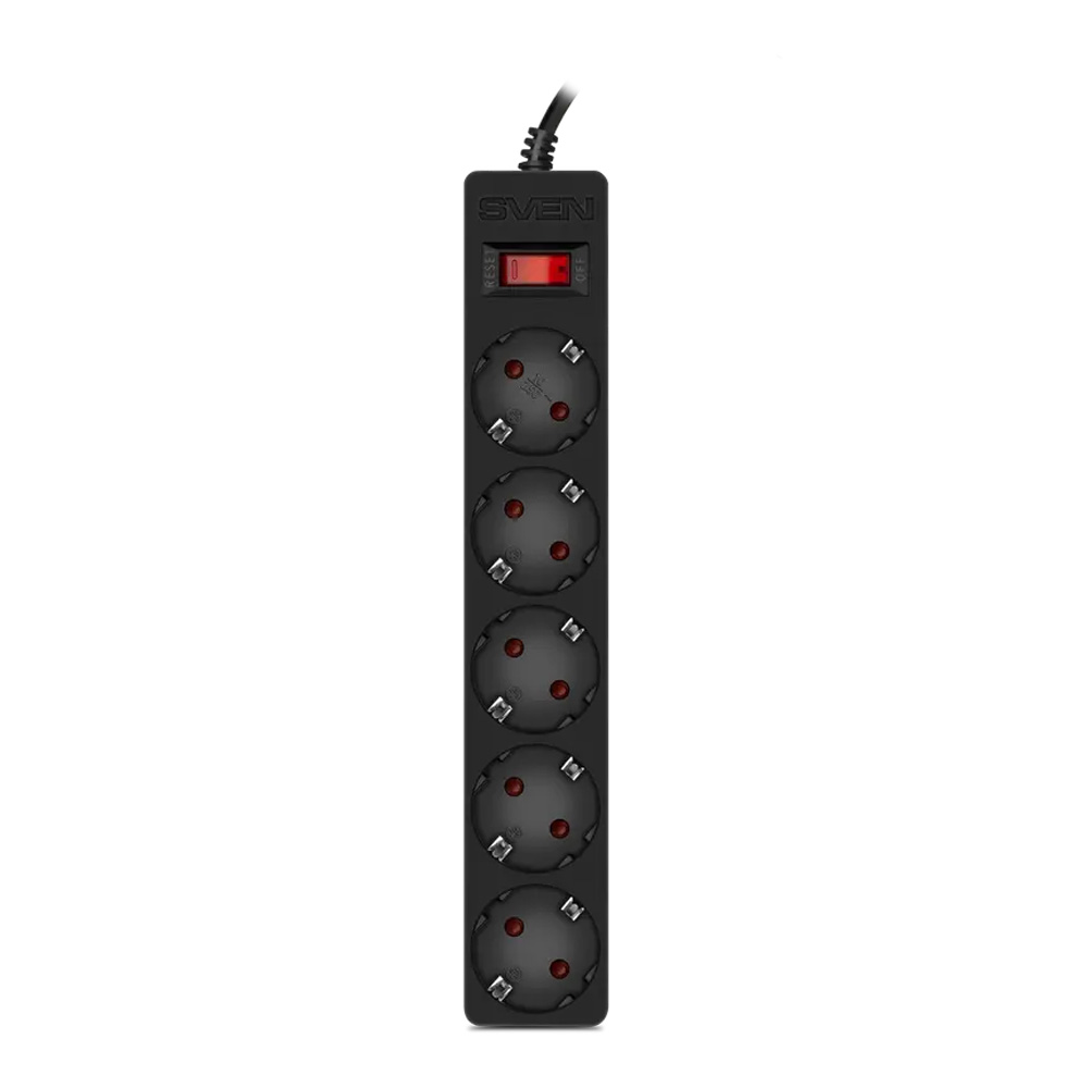 Filtru de retea  Sven SF-05E  5p/5m, Negru photo 1