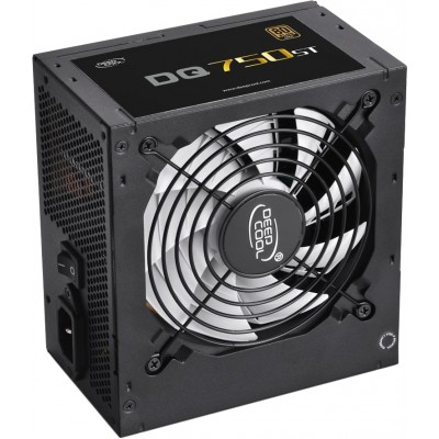PSU DEEPCOOL "DQ750ST", 750W, ATX12V V2.4, 80 PLUS® Gold, Active PFC, 120mm FDB Bearing fan with PWM / Silent fan with temperature control fuction, Double Layer EMI Filter, +12V (62A), 20+4 Pin, 1xCPU(4+4Pin), 5x SATA, 4xPCI-E(6+2pin), 3x Peripheral, OVP  photo 1