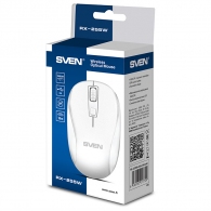 SVEN RX-255W Wireless, Optical Mouse, 2.4GHz, Nano Receiver, 800/1200/1600 dpi, DPI resolution switch, symmetric shape, USB, White thumbnav 2