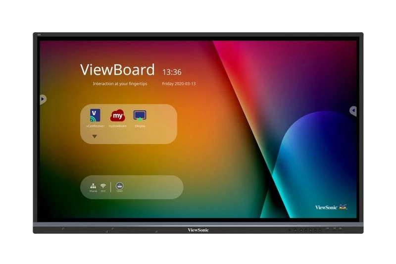 ViewSonic IFP5550-3, EDUCATION - Dual-Pen Interactivity, 55" 20 Points Ultra-Fine Touch,7H Tempered Glass (AG),3840x2160,350nits,1200:1,32GB Storage, 3GB RAM ,VGAx1,HDMI inx3,HDMI outx1,SPDIFx1,Earphonex1,USBx7(front x3, rear x4),RJ45x1,RS232x1,10Wx2 photo 1