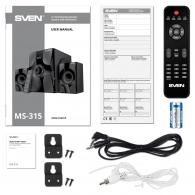 Boxe 2.1 SVEN MS-315 / 46W RMS / Bluetooth / FM-tune / USB Flash / SD card / Black