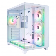 Carcasa 1STPLAYER MV8-TP / no PSU / Side-Window / 4x120mm / ATX / White thumbnav 1