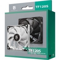 120mm Case Fan - DEEPCOOL Gamer Storm TF series ”TF120S WHITE”, 120x120x25mm, 500-1800rpm, <17.6~31.3dBa, 64.4 CFM, Hydro Bearing, Radiator fan, 4Pin, PWM, MTBF >40000 hours, White thumbnav 5