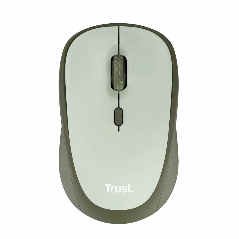 Мышь Беспроводная Trust Yvi + Eco / 8m 2.4GHz Micro receiver / 1600dpi / Green