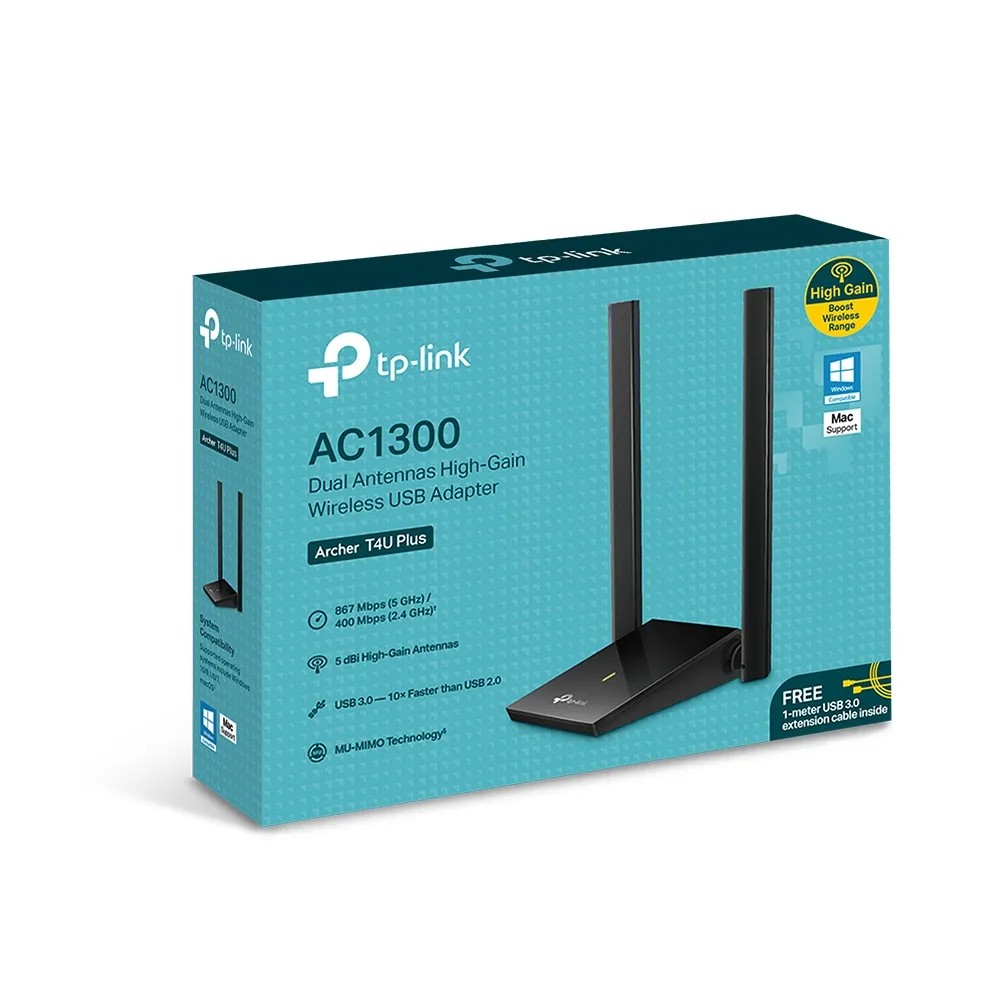 USB 3.0 / Wi-Fi 5 Адаптер / TP-LINK Archer T4U Plus /  Dual Band AC1300 photo 4