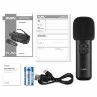 Портативная колонка с микрофоном SVEN PS-255 / 12W RMS / FM tuner / USB / Black thumbnav 8
