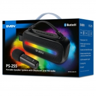 Портативная колонка с микрофоном SVEN PS-255 / 12W RMS / FM tuner / USB / Black thumbnav 9