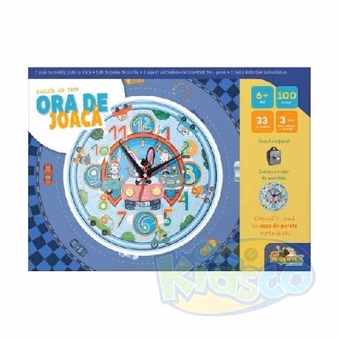 Noriel INT3190 Noriel Puzzle - Puzzle Cu Ceas Masinute 