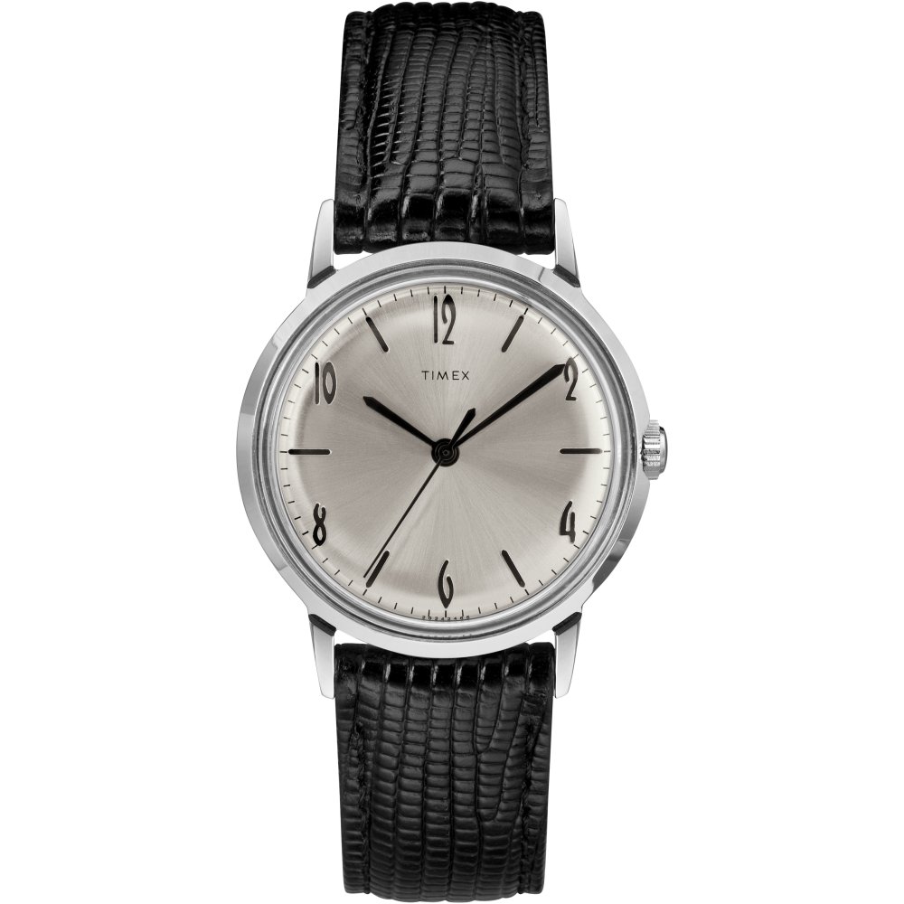 Marlin® Hand-Wound 34mm Leather Strap Watch photo 1