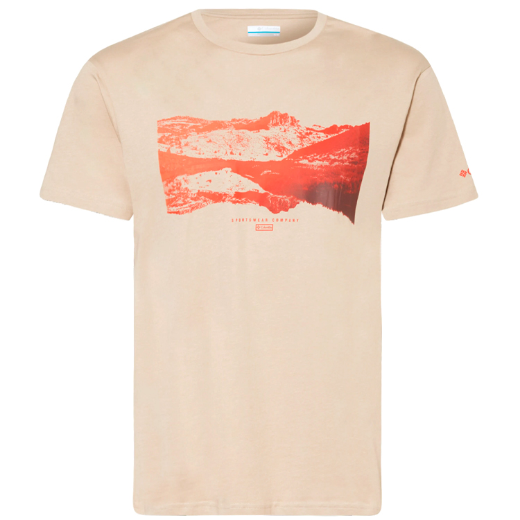 Футболка мужская Columbia Path Lake Graphic Tee II S Бежевый photo 2