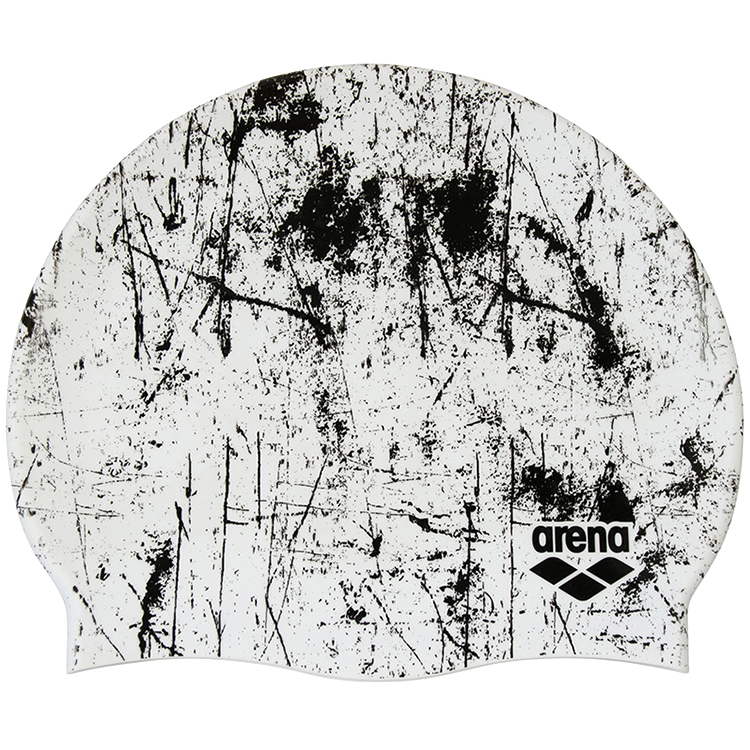 Casca de inot silicon Arena Print 2 1E368-274 Alb photo 5