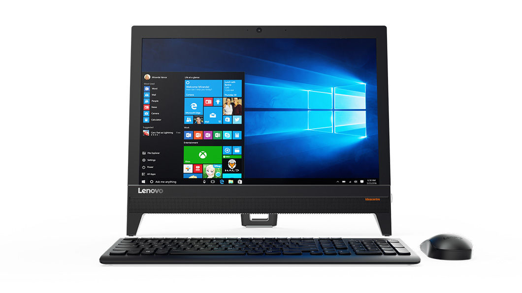 All-in-One PC - 19.5" Lenovo Ideacentre 310-20IAP HD, Intel® Celeron® J3355 Dual Core up to 2,5 GHz, 4GB DDR4 RAM, 500GB HDD, No ODD, Card Reader, Intel® HD 400 Graphics, Wi-Fi-AC, BT 4.0, Gigabit LAN, 65W PSU, FreeDOS, USB KB/MS, Black photo 1