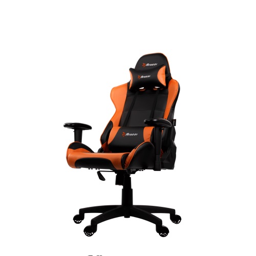 Gaming/Office Chair AROZZI Verona V2, Black/Orange, PU Leather, max weight up to 100-105kg / height 160-180cm, Recline 165°, 1D Armrests, Head and Lumber cushions, Metal Frame, Nylon wheelbase, Gas Lift 4class, Small nylon casters, W-25.5kg photo 1