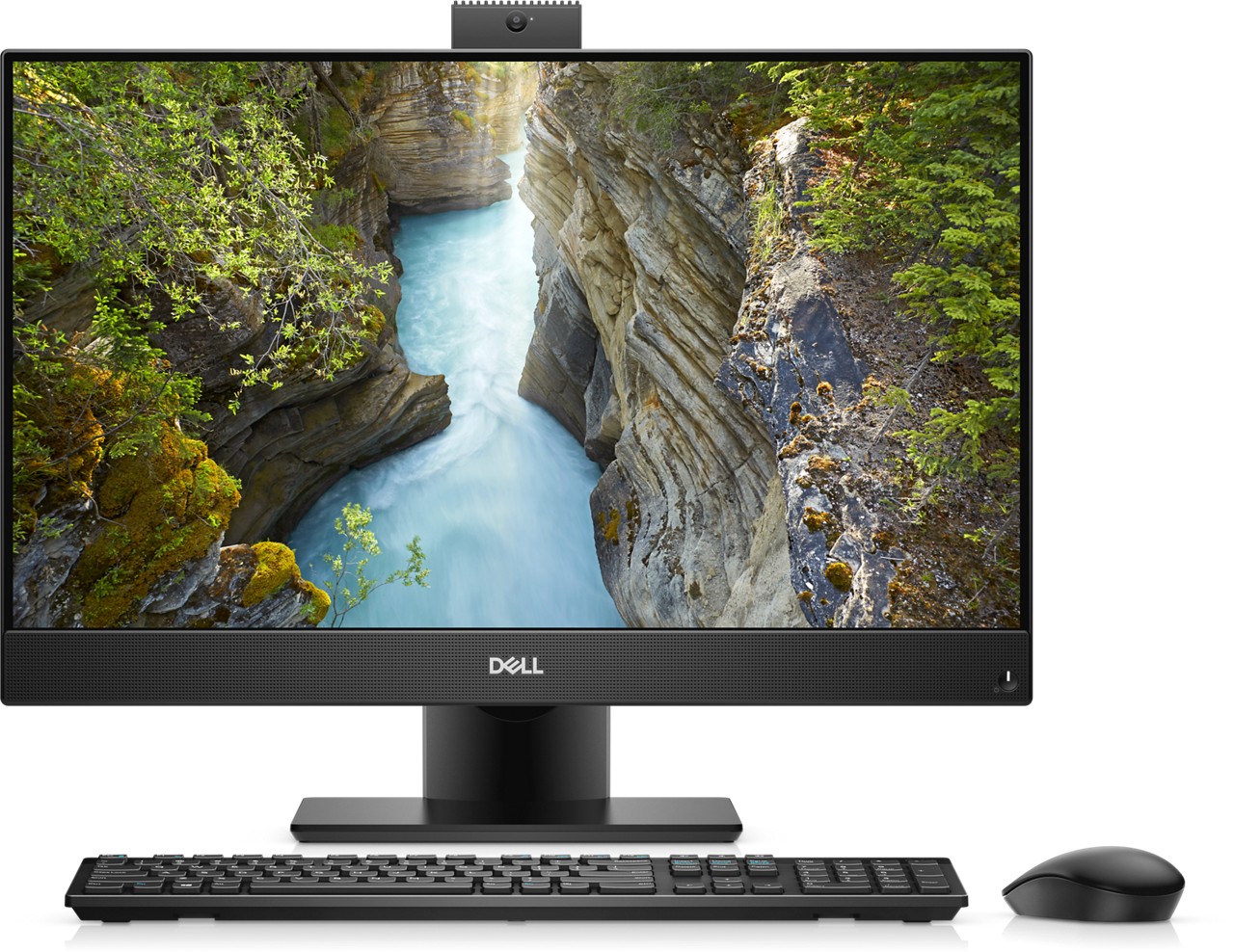 All-in-One PC - 23.8" - DELL OptiPlex 5480 FullHD IPS Non-Touch AG (Intel Core i7-10700T, 16GB (1X16GB) DDR4, M.2 256GB PCIe NVMe, noODD, CR, Integrated graphics, Wi-Fi6 2x2+BT 5.0, TPM, HD Cam, KB + Mouse, Height Adjustable Stand, Win10Pro, Black) photo 1