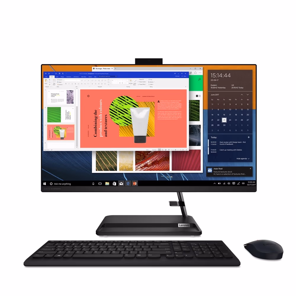 All-in-One PC - 21.5" Lenovo IdeaCentre 3 22ITL6, 21.5 FHD IPS 250nits, Intel® Pentium™ Gold 7505, 8GB (2X4GB) DDR4-3200 SODIMM (2 slots), 256GB SSD M.2 2242 PCIe NVMe, Intel UHD Graphics, CR, LAN, HD Cam, WiFi 2x2+BT5, USB KB&MS, DOS, Black, 6kg. 