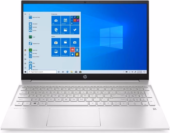 HP Pavilion 15 Natural Silver, 15.6" FHD IPS 250 nits (Intel Core i5-1135G7 4xCore 2.4-4.2 GHz, 16GB (2x8) DDR4 RAM, 512GB PCIe NVMe SSD, Intel Iris Xe, no ODD, CR, WiFi-AC/BT5.0, HDMI, DP, USB-C, Backlit KB, 3cell, HD Webcam, Ru, FreeDOS, 1.75kg) 