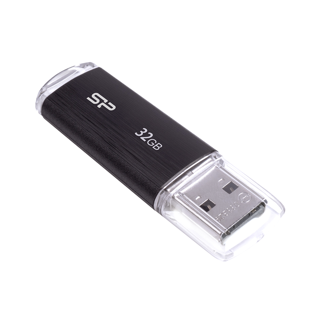 32GB USB2.0 Silicon Power Ultima U02 Black, Strap-hole Design with cap to protect USB connector (Read 18 MByte/s, Write 10 MByte/s) photo 2