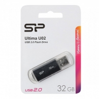32GB USB2.0 Silicon Power Ultima U02 Black, Strap-hole Design with cap to protect USB connector (Read 18 MByte/s, Write 10 MByte/s) thumbnav 3