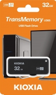 32GB USB3.2 Kioxia (Toshiba) TransMemory U365 Black, Plastic, Capless, Sliding retractable design (Read 150 MByte/s, Write 40 MByte/s) thumbnav 3