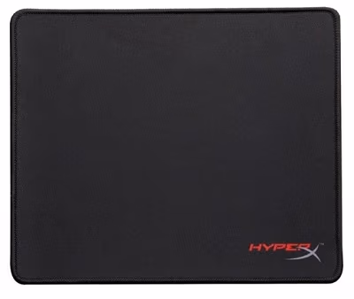 HYPERX FURY S Medium Gaming Mousepad, Natural Rubber, Size 360mm x 300mm x 3.5 mm, Seamless, Stitched edges, Densely woven surface for accurate optical tracking, Compatible with optical or laser mice,  Black