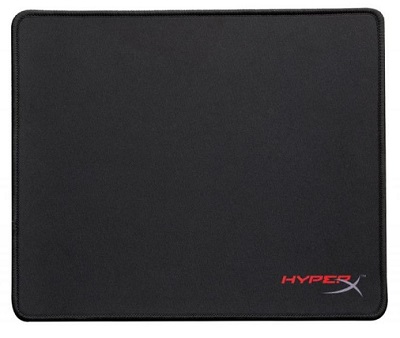 HYPERX FURY S Medium Gaming Mousepad, Natural Rubber, Size 360mm x 300mm x 3.5 mm, Seamless, Stitched edges, Densely woven surface for accurate optical tracking, Compatible with optical or laser mice,  Black photo 1