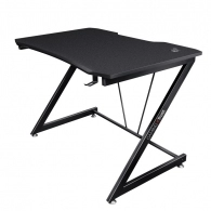 Trust Gaming Desk GXT 711X Dominus,120 cm desk width with fine textured surface, Steel frame, high-quality 18mm MDF desk top and height-adjustable feet, cup holder, headset holder