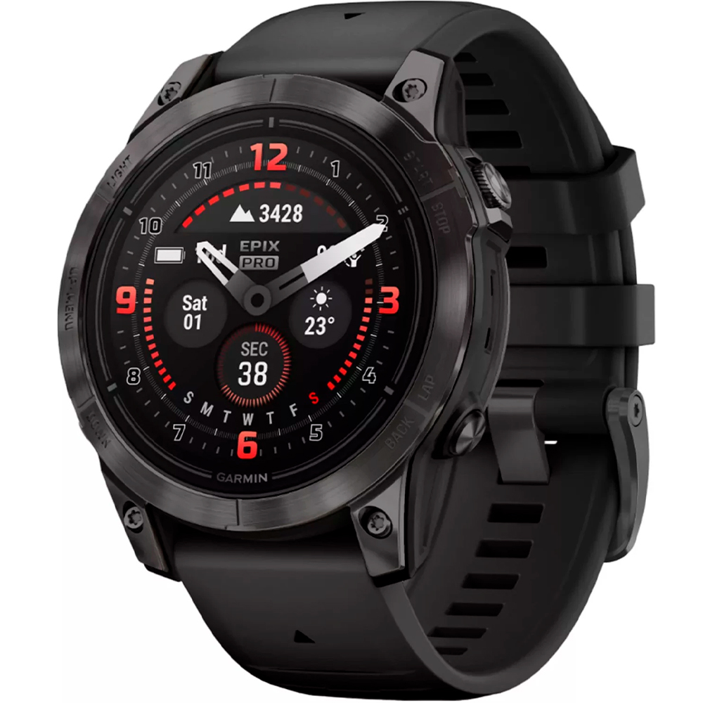 Garmin Epix Pro (Gen 2), 47mm, Sapphire, Carbon Grey DLC Titanium with Black Band photo 1