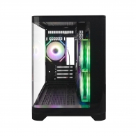 Корпус 1STPLAYER UV5 / no PSU / Side-Window / 3x120mm / mATX / Black thumbnav 2
