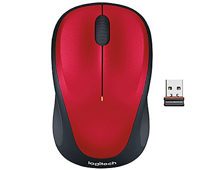 Logitech Wireless Mouse M235 Red, Optical Mouse, Nano receiver, Red/Black, Retail photo 1