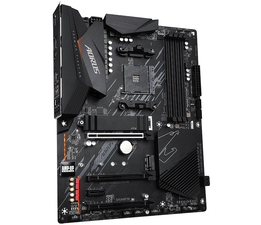 GIGABYTE B550 AORUS Elite V2, Socket AM4, AMD B550, 14Phases, Dual 4xDDR4-4733, APU AMD graphics, HDMI, DP, 3xPCIe 4.0 X16, 4xSATA3, RAID, 2xM.2PCIe 4.0, 1xPCIeX1, ALC1220 HDA, SPDIF, 2.5GbE LAN, 2xUSB3.2 Gen2, 6xUSB3.2, RGB Fusion 2.0, ATX photo 2
