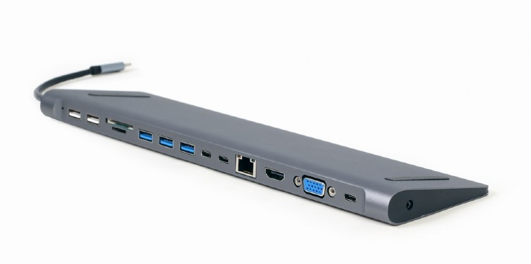 Многопортовый Адаптер Gembird A-CM-COMBO9-01/ USB-C/ 5xUSB-A/ 1xUSB-C/ HDMI/ VGA/ RJ45/ miniJack 3.5mm/ SD/ microSD photo 1 Многопортовый Адаптер Gembird A-CM-COMBO9-01/ USB-C/ 5xUSB-A/ 1xUSB-C/ HDMI/ VGA/ RJ45/ miniJack 3.5mm/ SD/ microSD photo 1