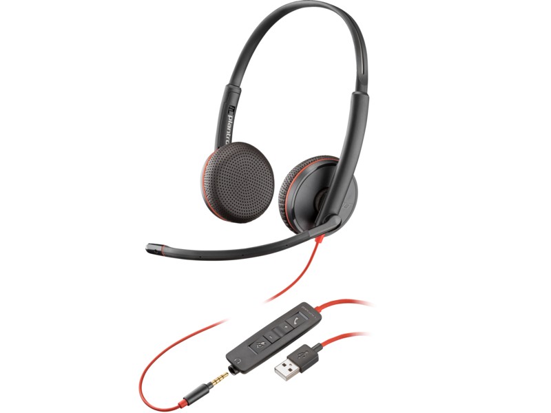 Casti Poly Blackwire 3225 / USB-C/A / Black photo 1