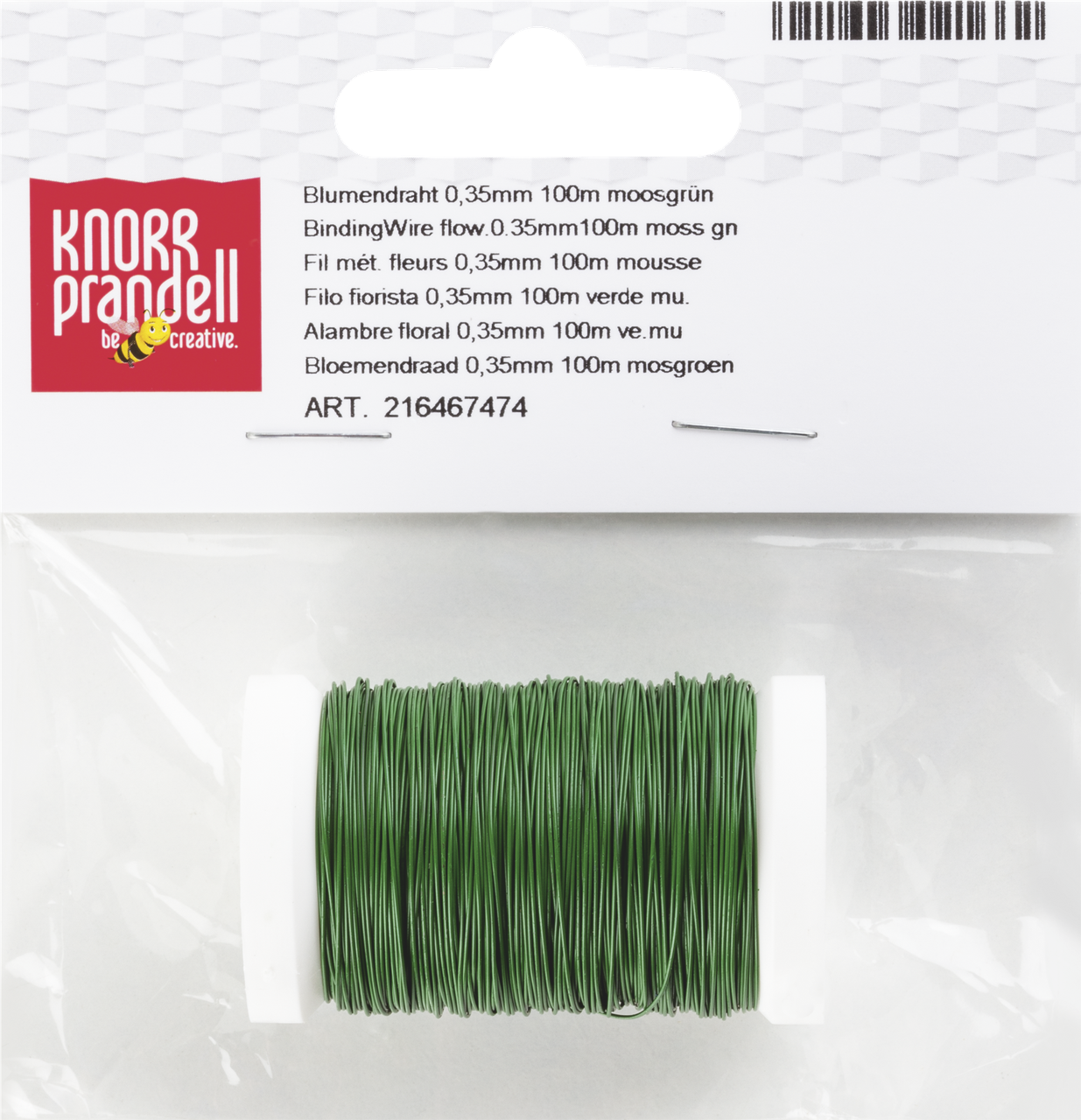 Флористическая проволока 0,35 мм 100 м Knorr Prandell зеленый мох photo 2