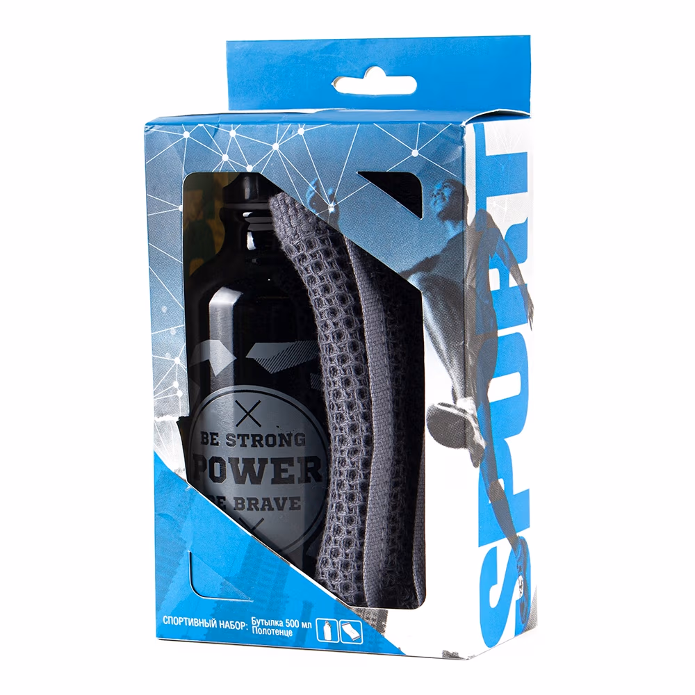 Набор бутылка + полотенце Sport Power