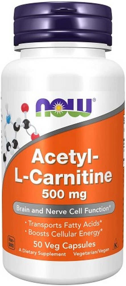 Ацетил-Л-Карнитин Now Sports ACETYL L-CARN 500mg 50 VCAPS photo 2
