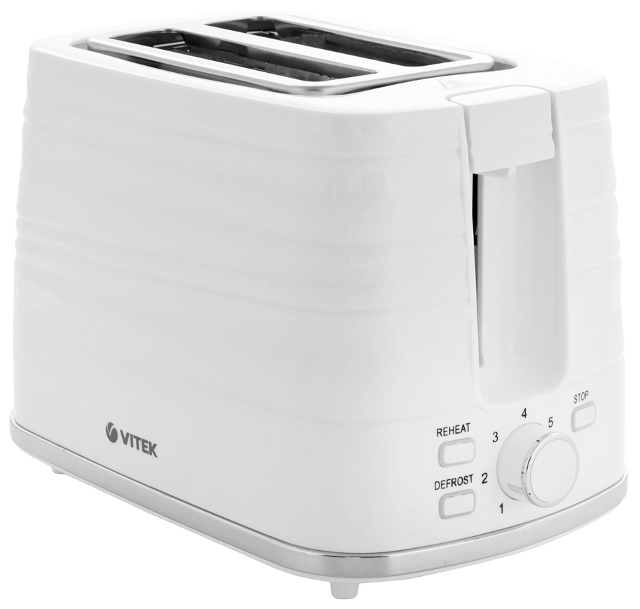 Тостер Vitek VT-1575, 2 тоста, 930 Вт, Белый photo 1