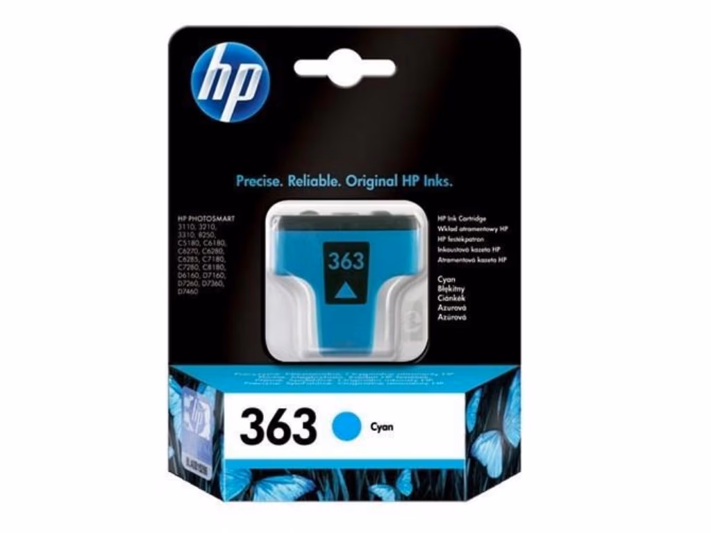 HP №363 Cyan Ink Cartridge, 4ml 420 standard pages