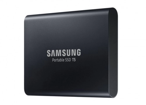 M.2 External SSD 1.0TB Samsung T5 USB 3.1 Gen 2, Black, USB-C, Includes USB-C to A / USB-C to C cables, Sequential Read/Write: up to 540/540 MB/s, V-NAND (TLC), Windows®, Mac, PS4 and Xbox One compatible, Light, Portable, Durable