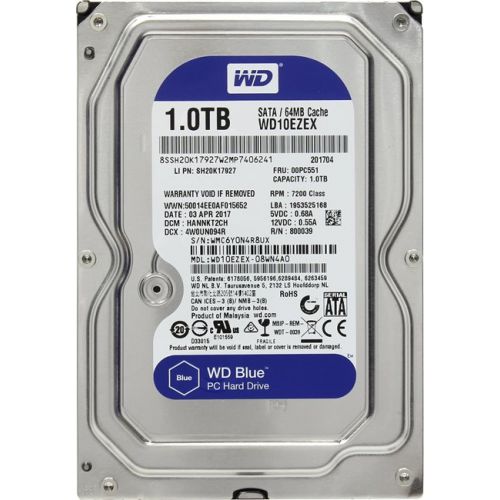 3.5" HDD 1.0TB Western Digital WD10EZEX Caviar® Blue™, 7200rpm, 64MB, SATAIII, FR photo 1
