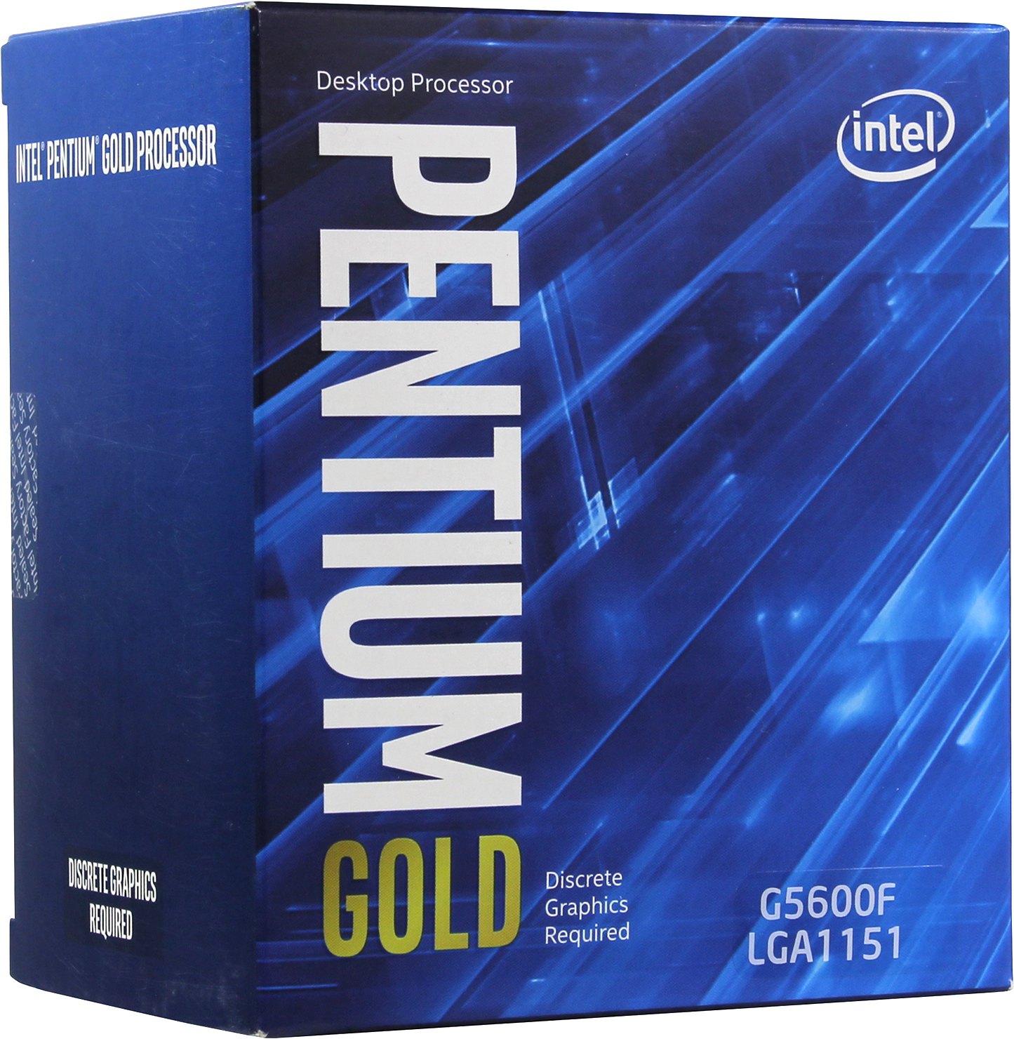 Intel® Pentium® Gold G5600F, S1151, 3.9GHz (2C/4T), 4MB Cache, No Integrated GPU, 14nm 54W, Box photo 1