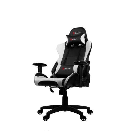 Gaming/Office Chair AROZZI Verona V2, Black/White, PU Leather, max weight up to 100-105kg / height 160-180cm, Recline 165°, 1D Armrests, Head and Lumber cushions, Metal Frame, Nylon wheelbase, Gas Lift 4class, Small nylon casters, W-25.5kg photo 1
