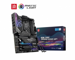 MSI MPG Z590 GAMING EDGE WIFI, Socket 1200, Intel® Z590 (11/10th Gen CPU), 16Phases, Dual 4xDDR4-5333, CPU Intel iGPU, HDMI, DP, 3xPCIeX16 4.0, 6xSATA3, RAID, 3xM.2 4.0, 2xPCIeX1, ALC4080, SPDIF, 2.5GbE LAN, WiFi6/BT, 5xUSB3.2 Gen2 (Type-A+C), 4xUSB3.2, M thumbnav 1