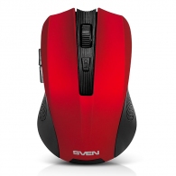 SVEN RX-350W Red Wireless, Optical Mouse, 2.4GHz, 5-buttons, Nano Receiver, 1200/1800 dpi, USB thumbnav 1