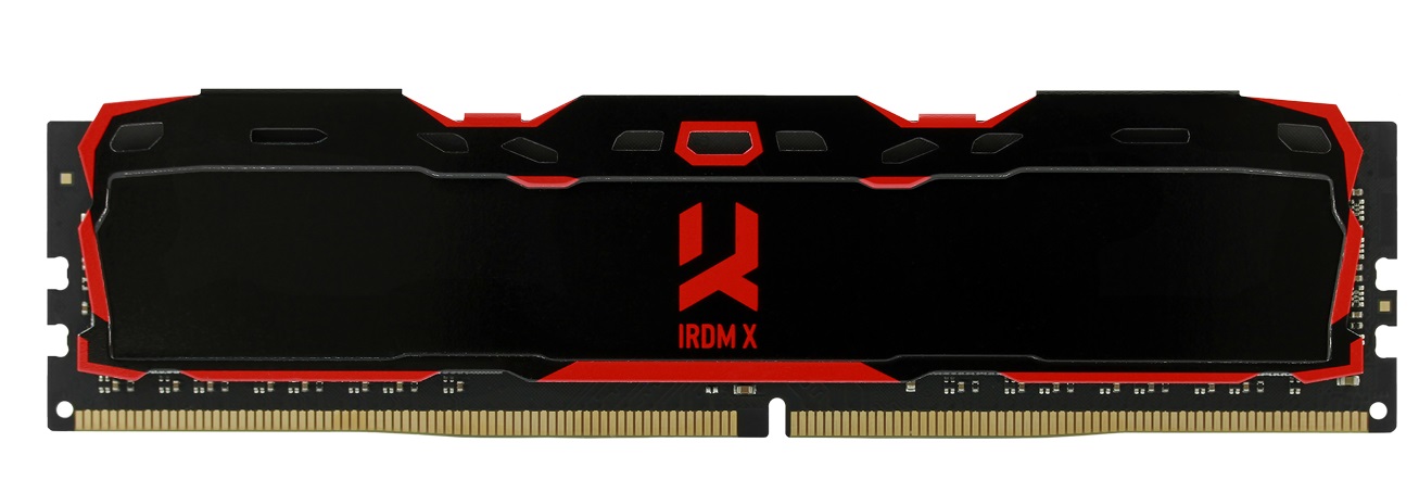 16Gb (Kit of 2*8GB) DDR4-3000 GOODRAM IRDM X DDR4 (Dual Channel Kit), PC24000, CL16, Latency 16-18-18, 1.35V, 1024x8, Aluminium BLACK heatsink photo 1