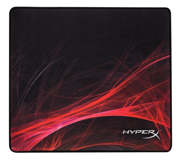 HYPERX FURY S Speed Edition L Gaming Mousepad, Natural Rubber, Size 450mm x 400mm x 3.5 mm, Seamless, Stitched edges, Densely woven surface for accurate optical tracking, Compatible with optical or laser mice, Black photo 1