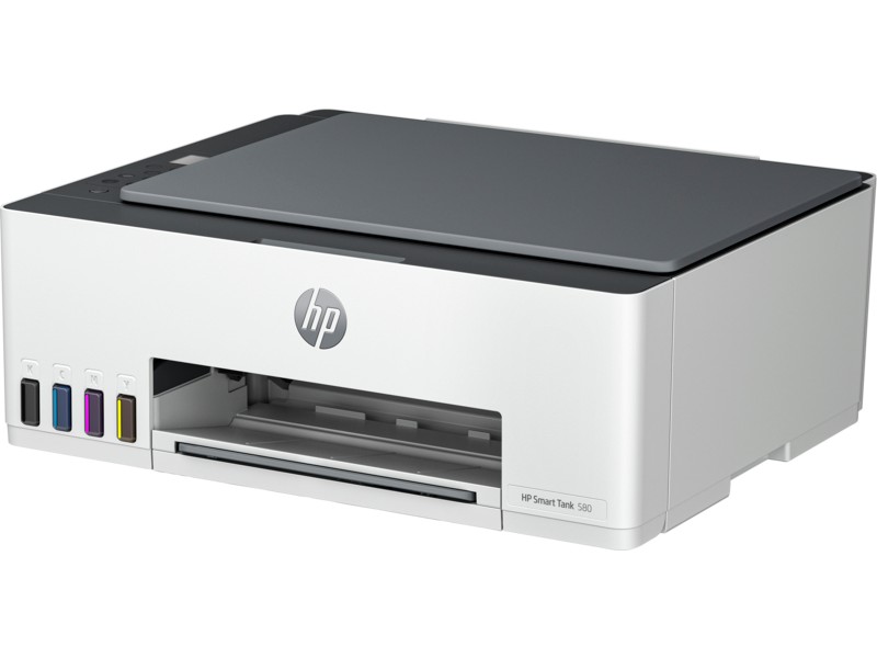 MFD CISS HP Smart Tank 580, White/Gray, Colour Print/Scan/Copier A4, up to 12ppm/5ppm black/color, up to 4800x1200 dpi,  Scan 1200 x 1200, Up to 3000 p/m, 980 Mhz, 64 Mb, 27 Segments + 1.0 inch iCON LCD display, USB 2.0, Bluetooth, Wi-Fi 802.11b/g/n, Wi-F photo 3