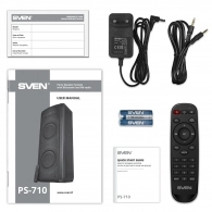 Boxa portabila SVEN PS-710 Black / 100W / Bluetooth / NFC / FM tuner / USB / microSD