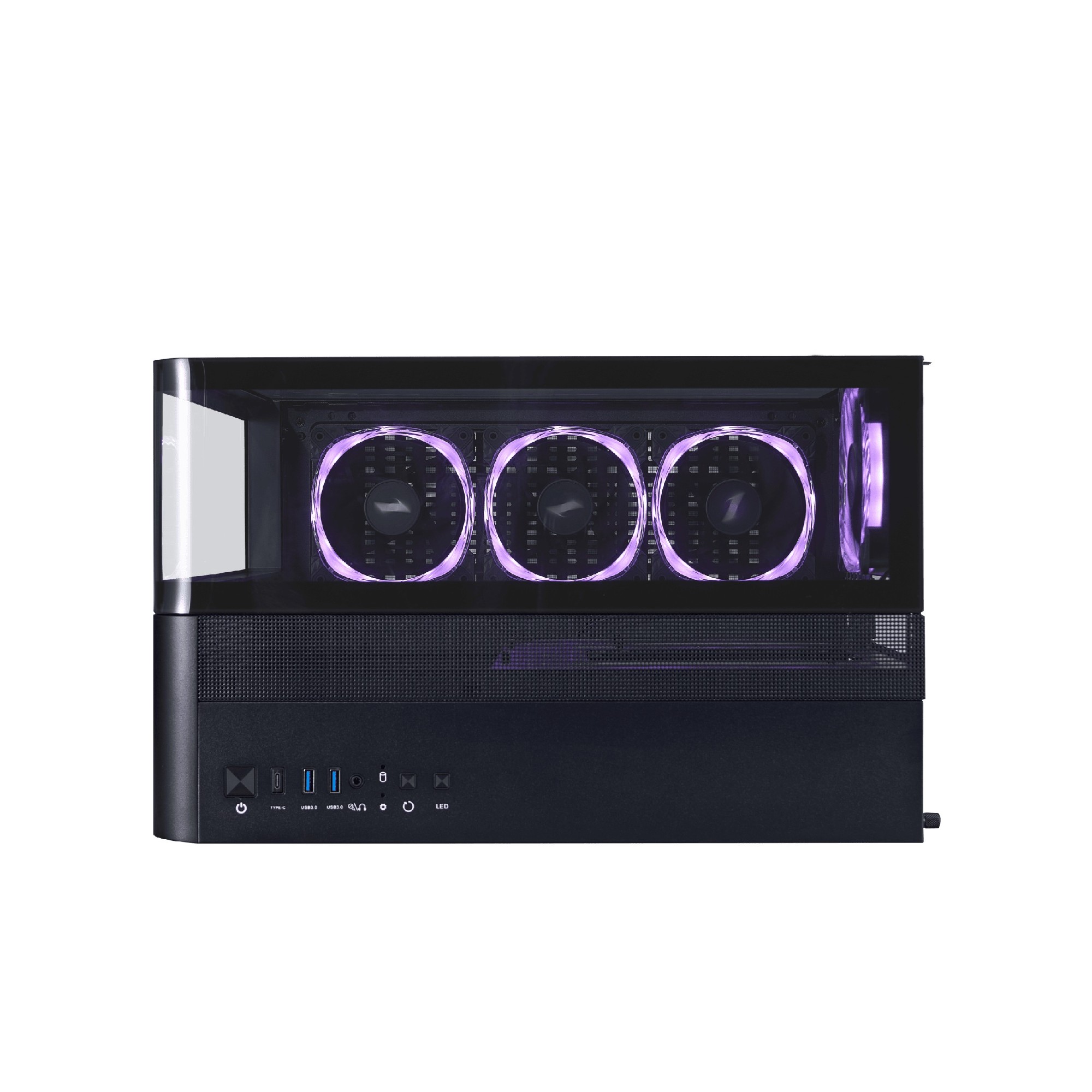 Carcasa 1STPLAYER RT7 / no PSU / Side-Window / 4x120mm / ATX / Black photo 4